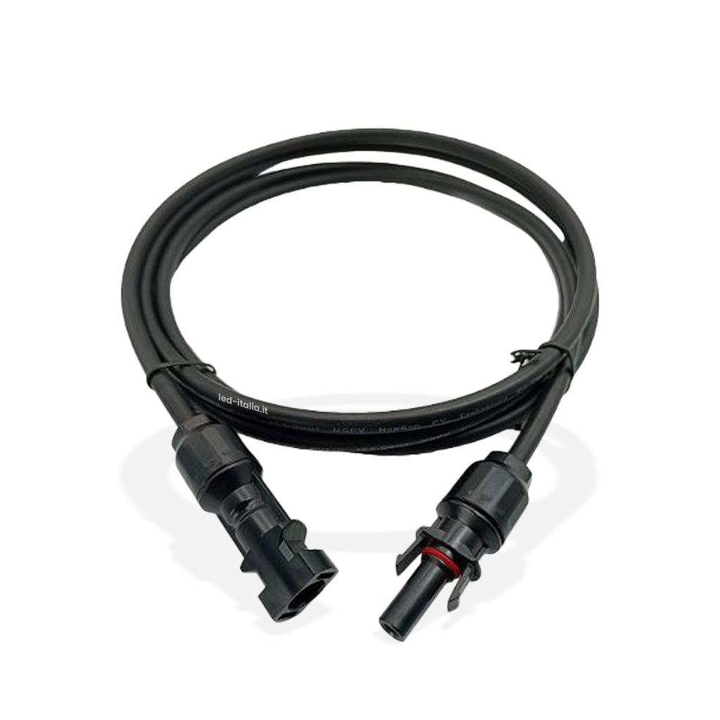 V-TAC Prolunga di Cavo Solare 2.5m con Connettori Maschio e Femmina per Pannelli Fotovoltaici Colore Nero