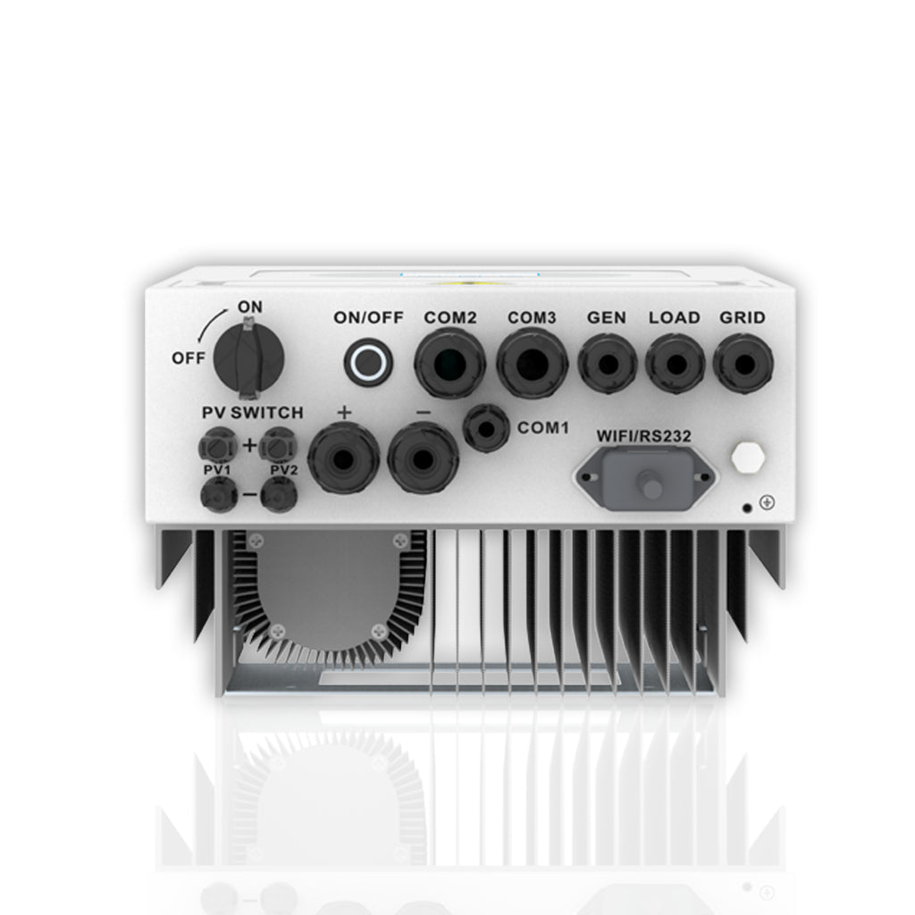 V-TAC Inverter Fotovoltaico Deye Monofase Ibrido On-Grid/Off-Grid 3.6kW, Doppio MPPT, CEI 0-21, Schermo LCD Touch, WiFi e TA Inclusi, Garanzia 10 Anni IP65