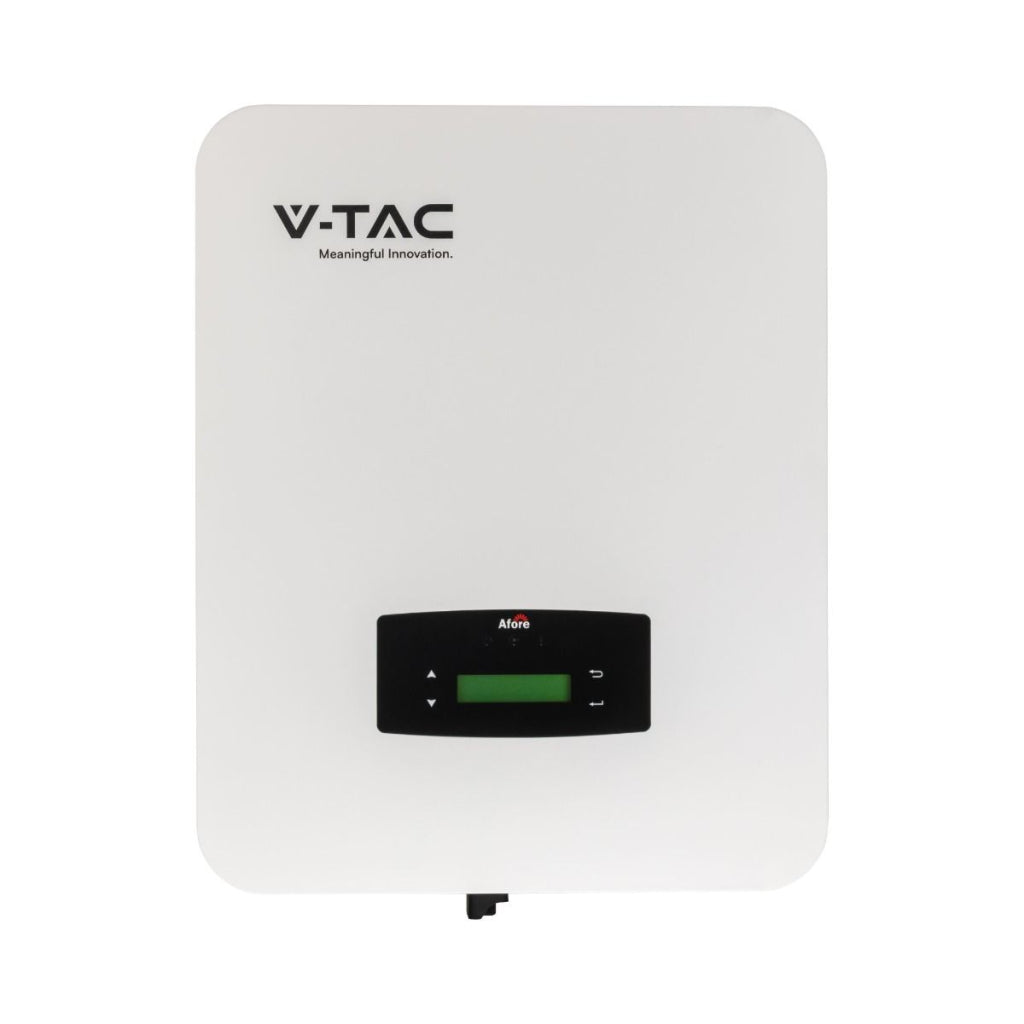 V-TAC Inverter Fotovoltaico Afore Monofase Ibrido On-Grid/Off-Grid 6kW, Doppio MPPT, CEI 0-21, Schermo LCD, WiFi e Meter TA Inclusi, Garanzia 10 Anni IP65