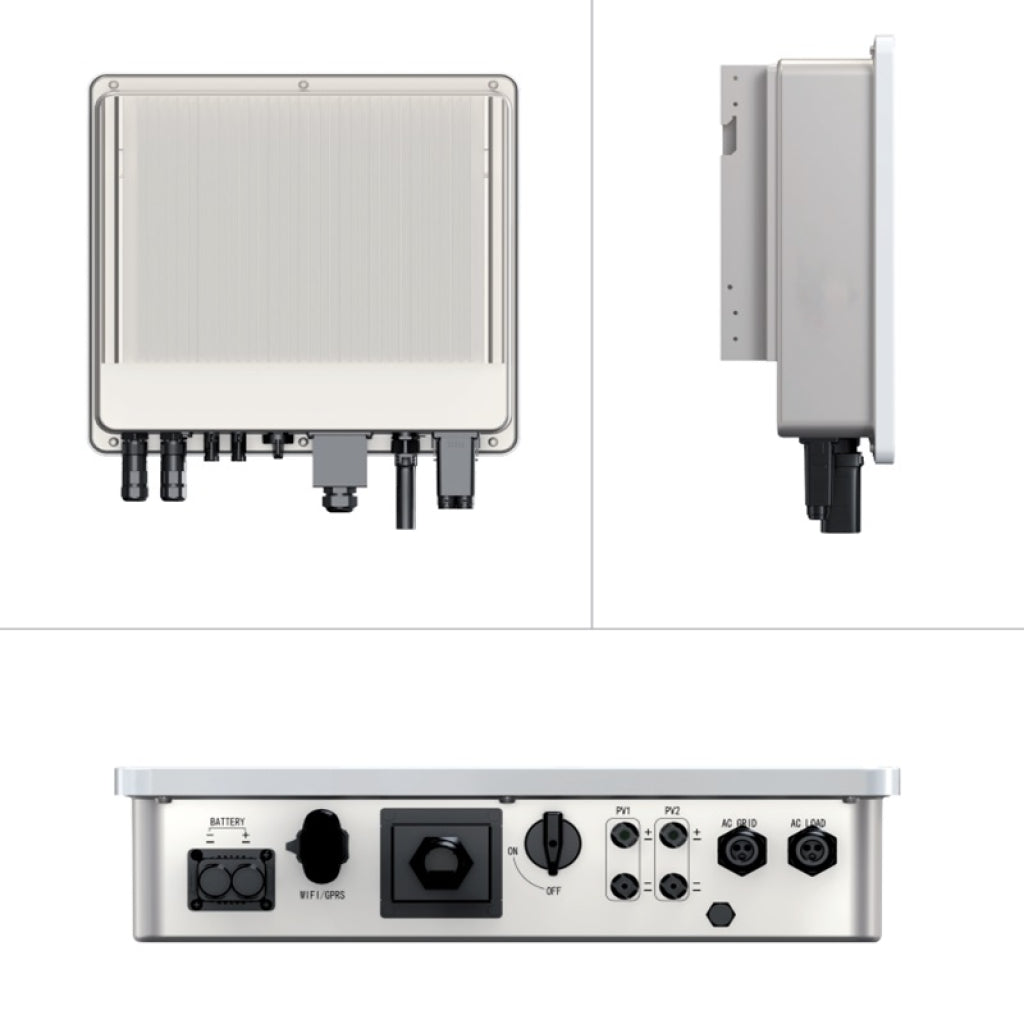 V-TAC Inverter Fotovoltaico Sinexcel Isuna Monofase Ibrido On-Grid/Off-Grid 3.6kW, Doppio MPPT, CEI 0-21, WiFi e Meter Inclusi, Garanzia 10 Anni IP65