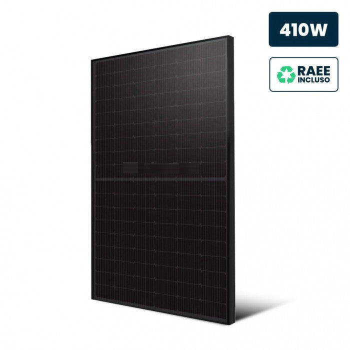 Pannello Solare Fotovoltaico Modulo 410W TIER-1, Monocristallino PERC, Full Black IP67/IP68 1724x1134x35mm