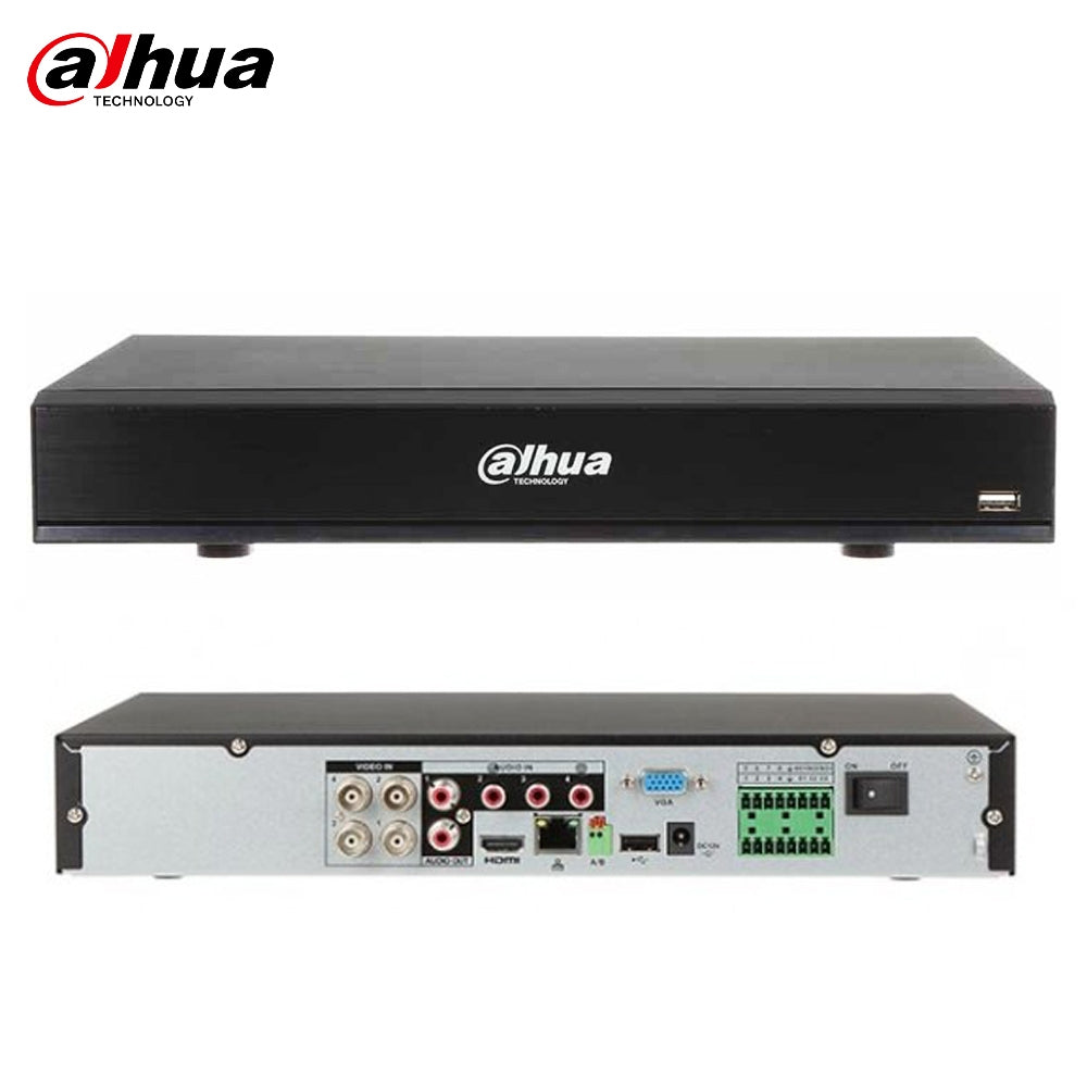 Dahua XVR7104HE-4KL-X pro series penta-brid 4K uhd 4ch@8Mpx 5IN1 HDCVI/AHD/HDTVI/PAL/IP h.265+ p2p allarme ivs iot