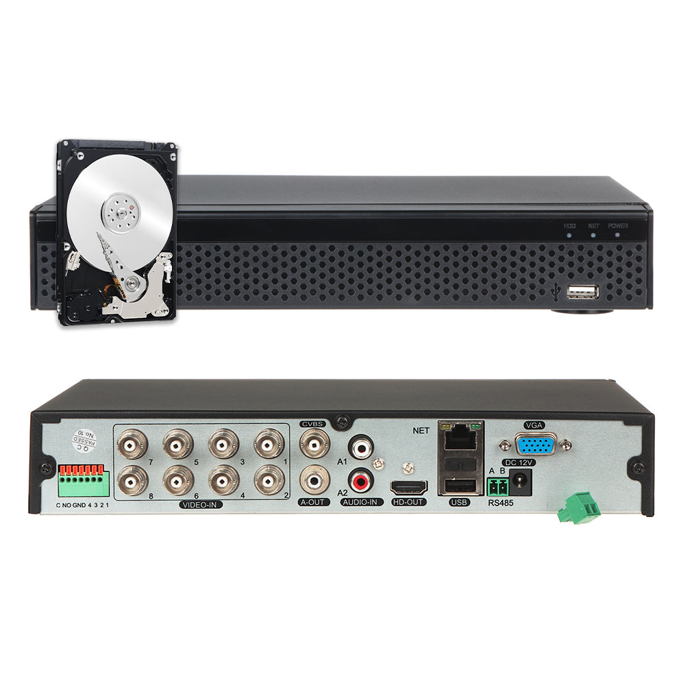 Dvr 8 Canali Ibrido Cloud Ip 5 Mpx Hard Disk 2 Tb