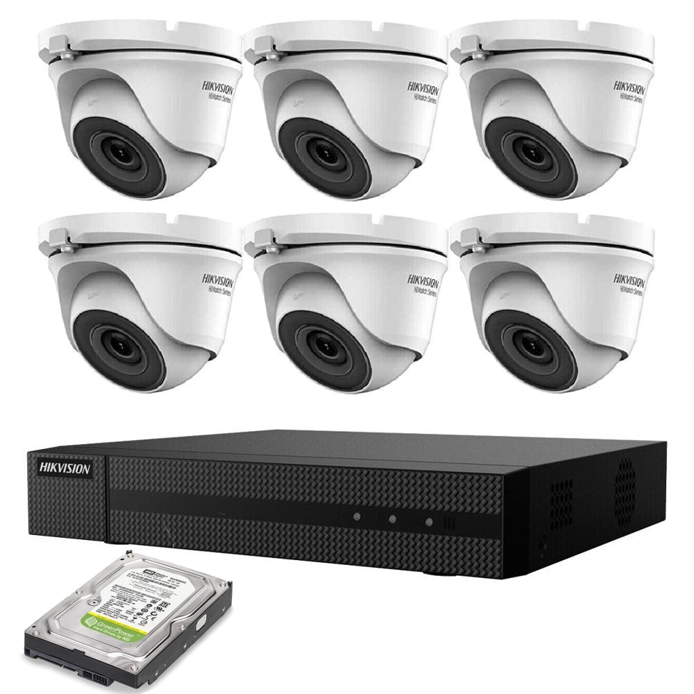 Kit Hikvision Videosorveglianza 6 Telecamere Ahd 5 Mpx Hd 2Tb