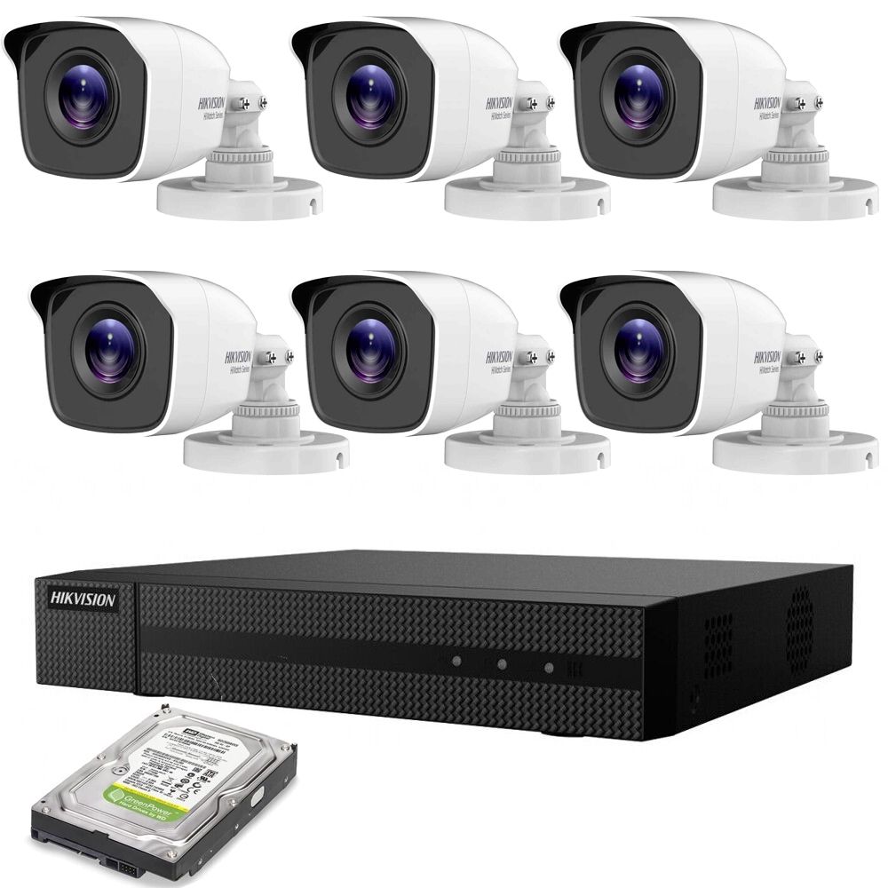 Kit Videosorveglianza Ip Poe 6 Telecamere Hikvision 4 Mpx 4K Hd 1Tb