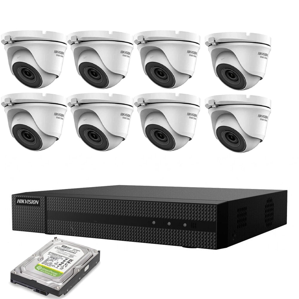 Kit 8 Telecamere Dome Ahd Hikvision 5 Mpx 4K Hd 2Tb Cloud