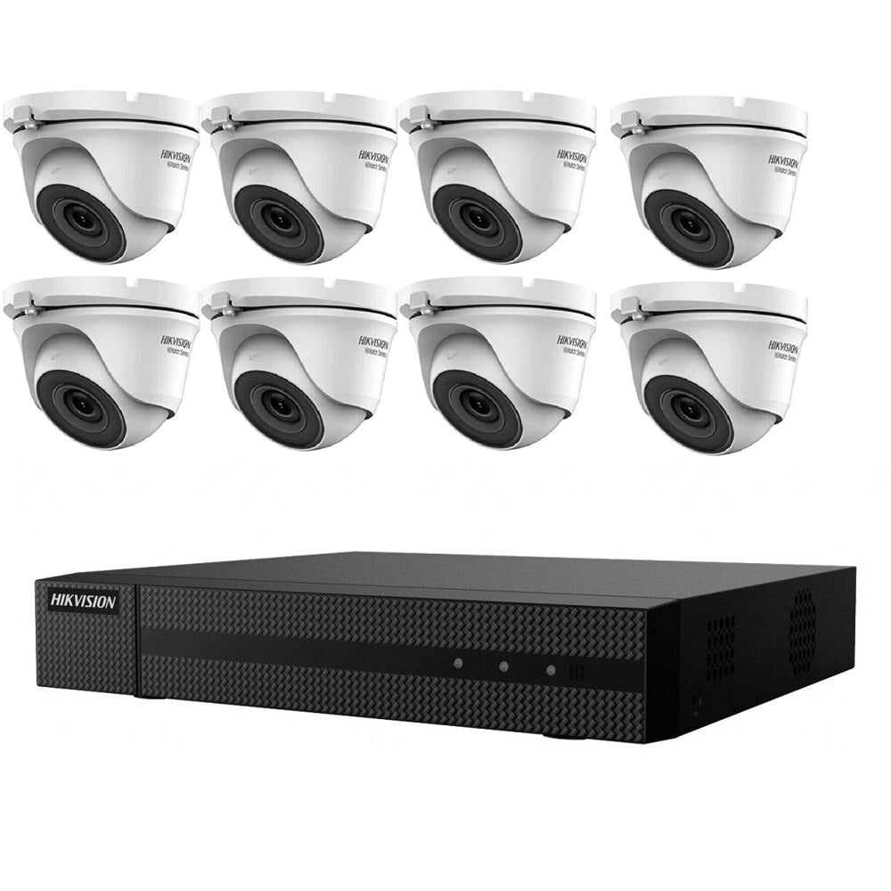 Kit 8 Telecamere Dome Hikvision Ip Poe 2 Mpx Nvr 8Ch