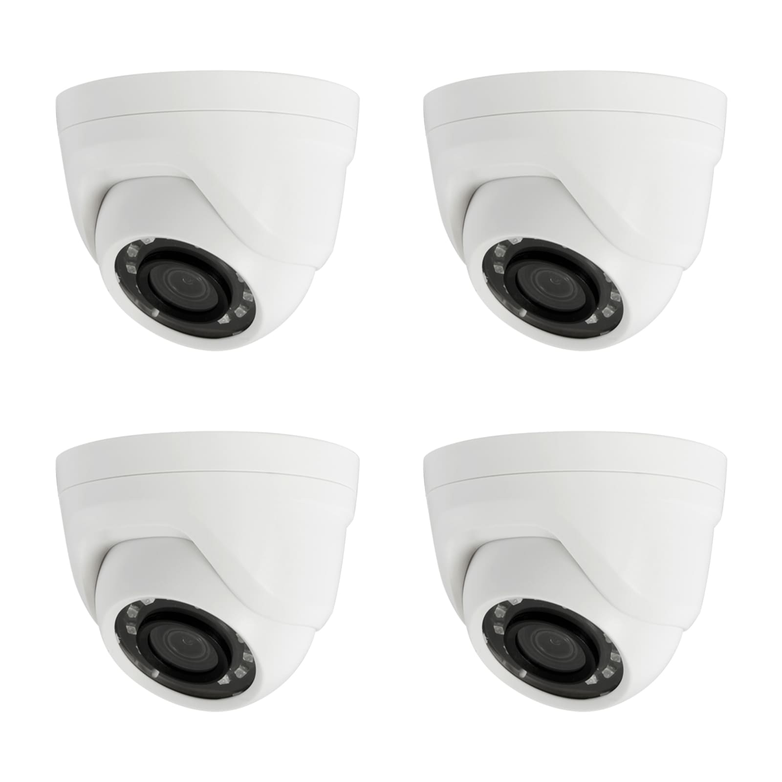 Telecamera Dome Ahd 2 Mpx 1080P 3.6 Mm Ibrida Videosorveglianza 4 Pezzi