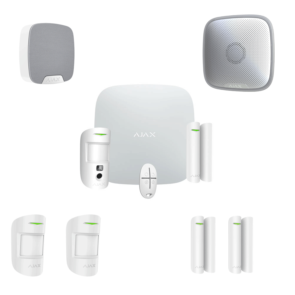 Kit Allarme Ajax Antifurto Wireless Senza Fili Aj-Starterkit-Cam-W Con App