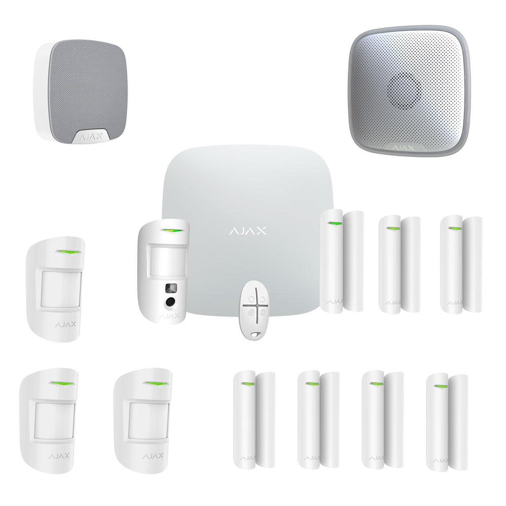 Kit Ajax Allarme Wireless Senza Fili Antifurto Aj-Starterkit-Cam-W Con App