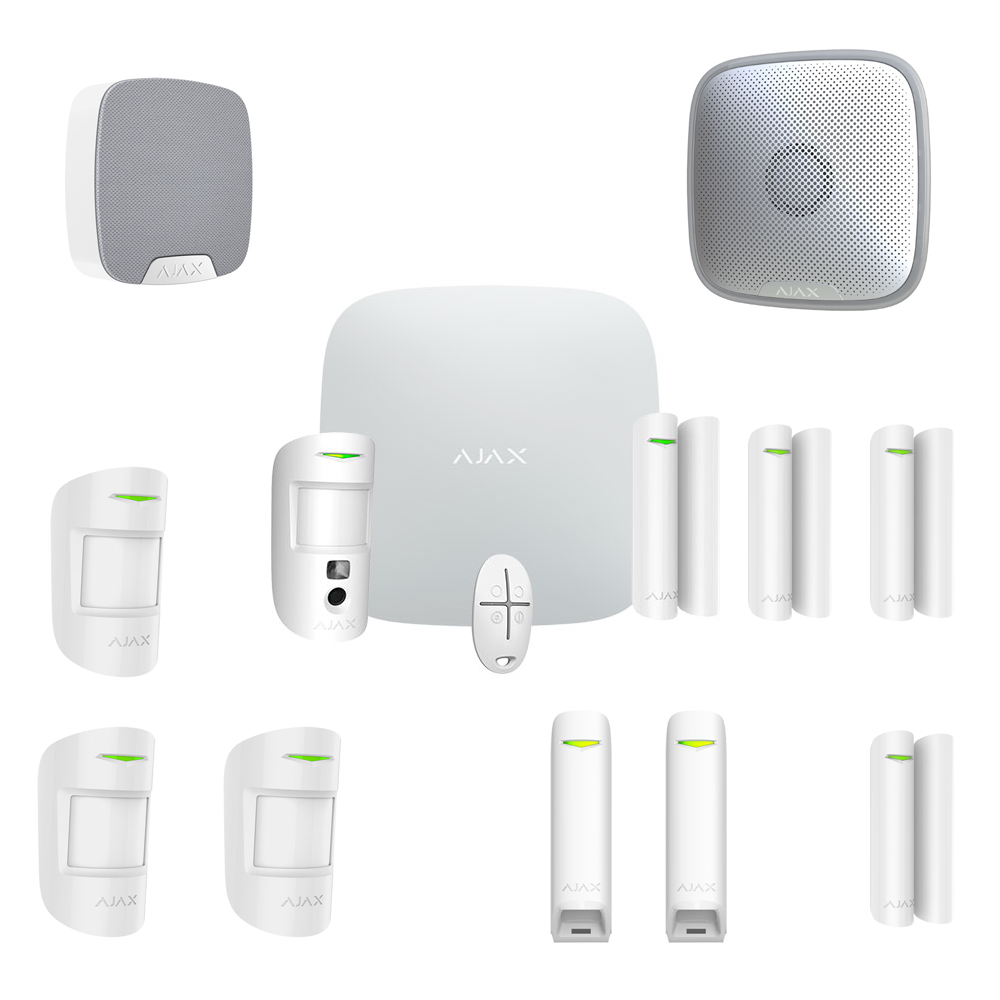 Kit Ajax Allarme Casa Wireless Senza Fili Antifurto Aj-Starterkit-Cam-W Con App