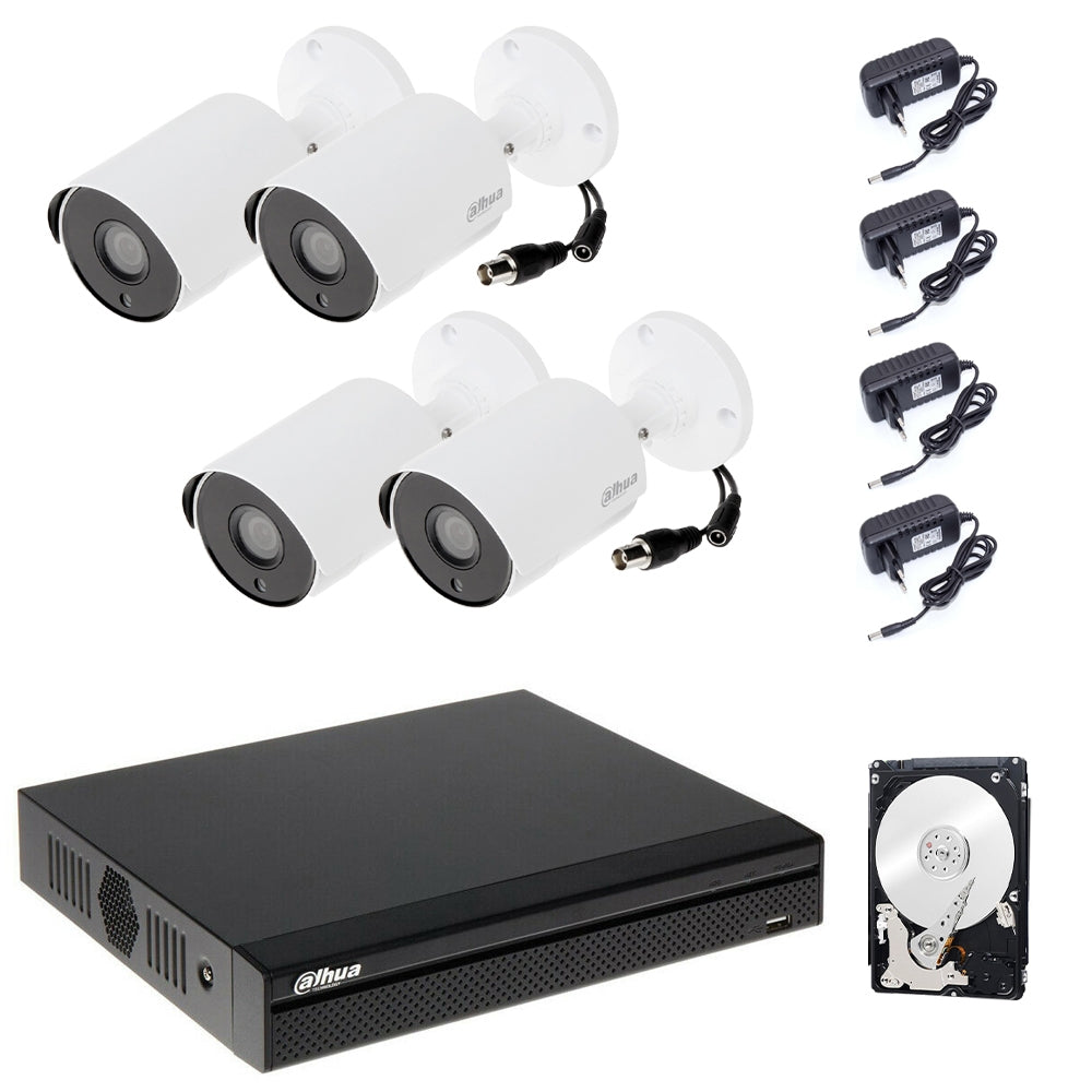 Kit Videosorveglianza Dahua 4 Telecamere 5 Mpx P2P Cloud 1 Tb