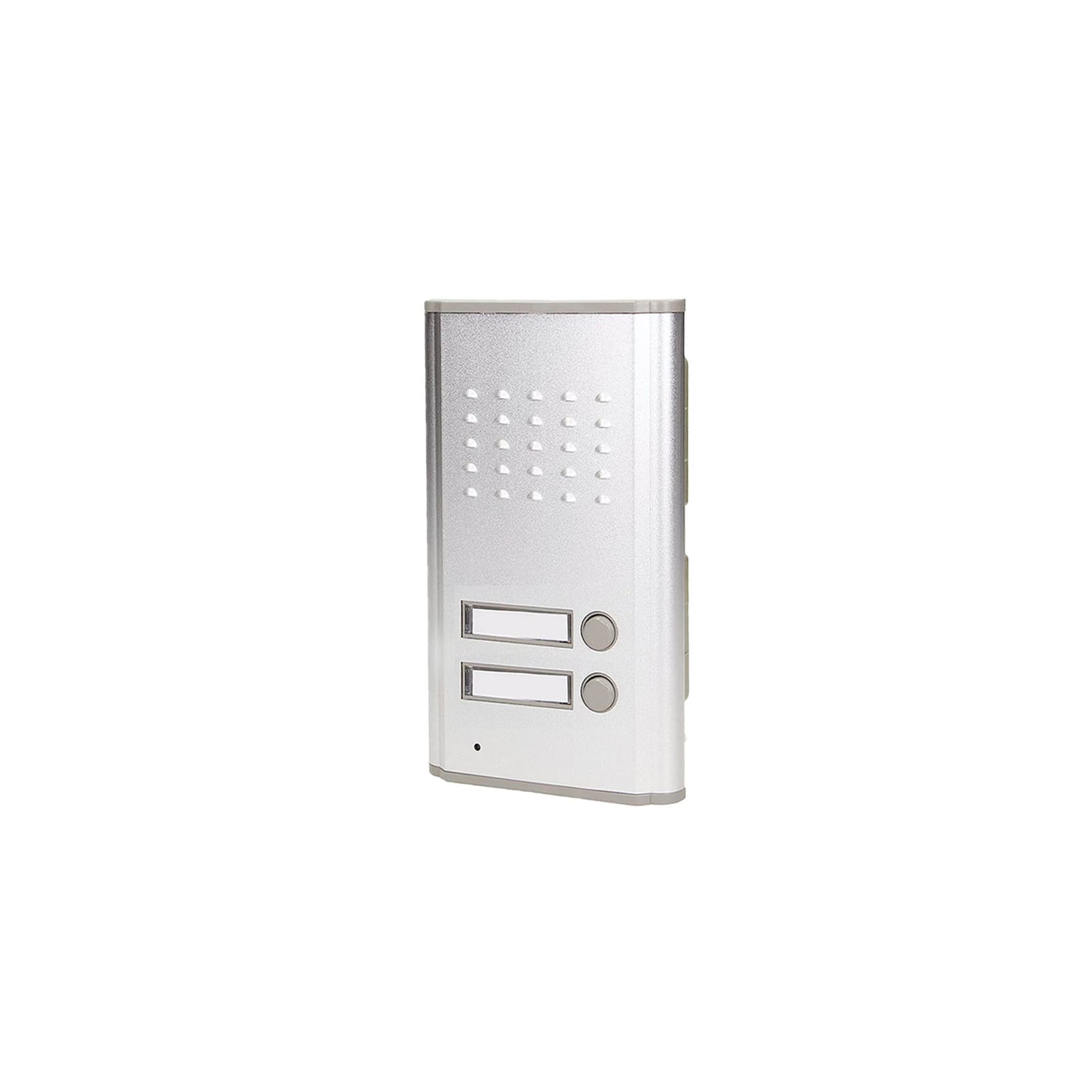 TWO-FAMILY EXTERNAL INTERCOM KIT WITH GATE OPENING BUTTON
