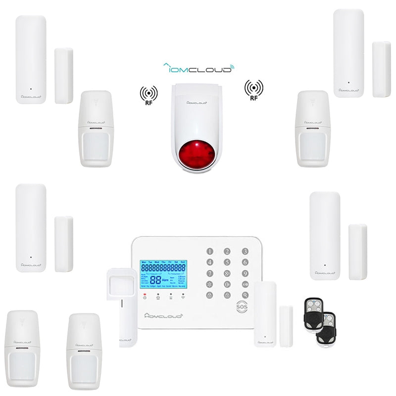 Kit Antifurto Casa Allarme Touch Screen Combinatore Gsm Alexa Google Home