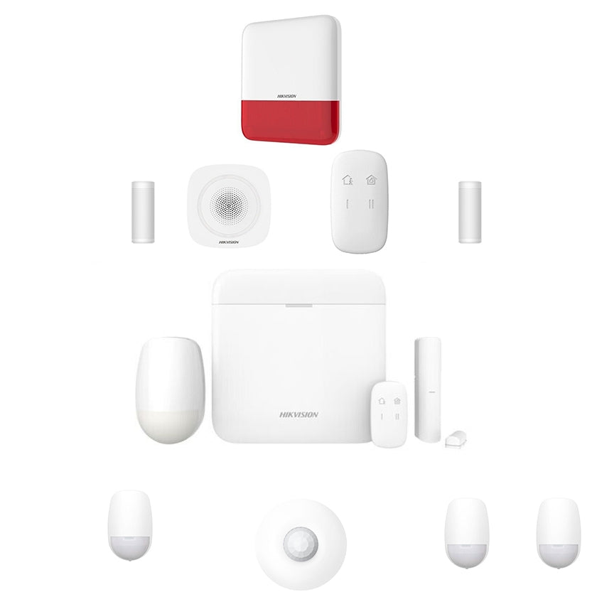 Kit Allarme Casa Ax Pro Hikvision Casa Gsm Wireless Senza Fili Barriere Esterna