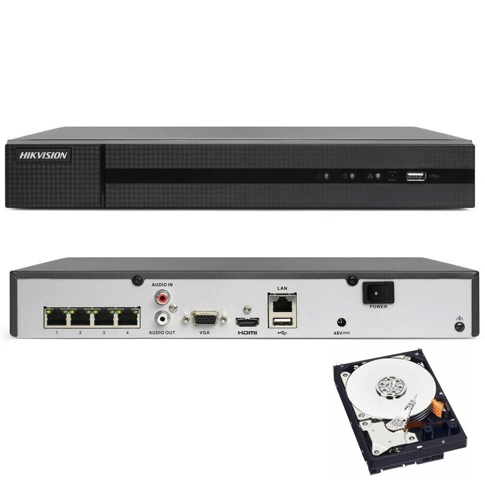 Kit Videosorveglianza 2 Telecamere Hikvision Ip Poe 4 Mpx Hd 2Tb