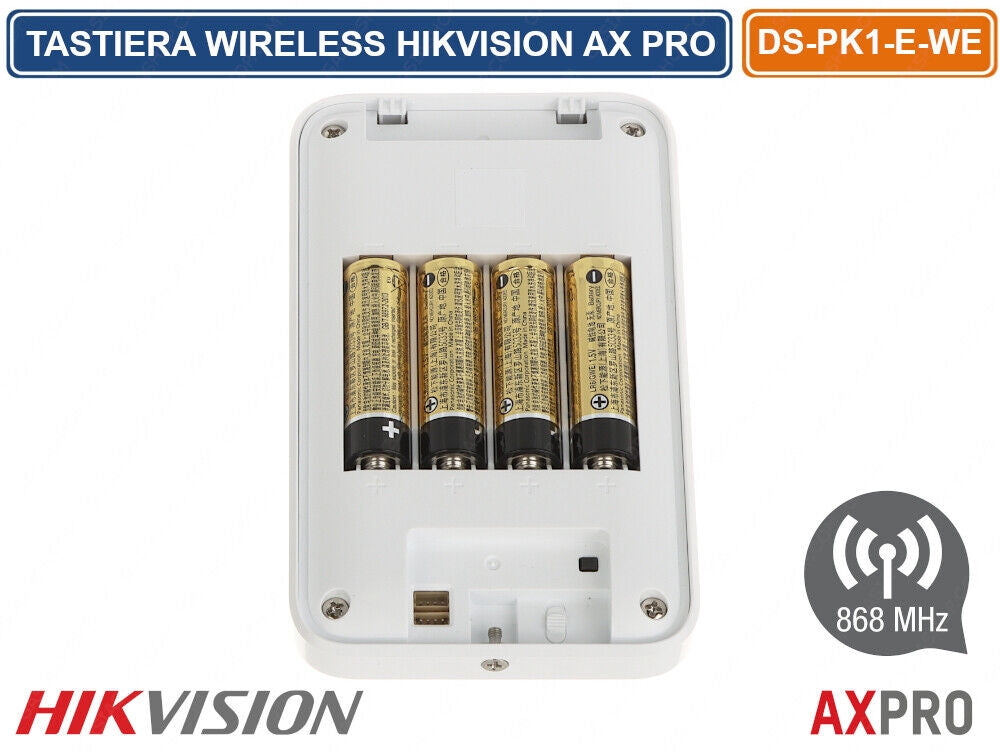 Tastiera Led Wireless 868Mhz Interna Tasti A Sfioramento Hikvision Ax Pro