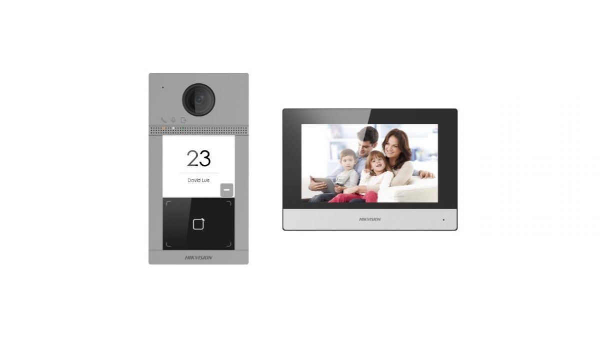 Single-family POE IP 2-WIRE Video Intercom Kit HIKVISION DS-KIS604-P 7 Inches
