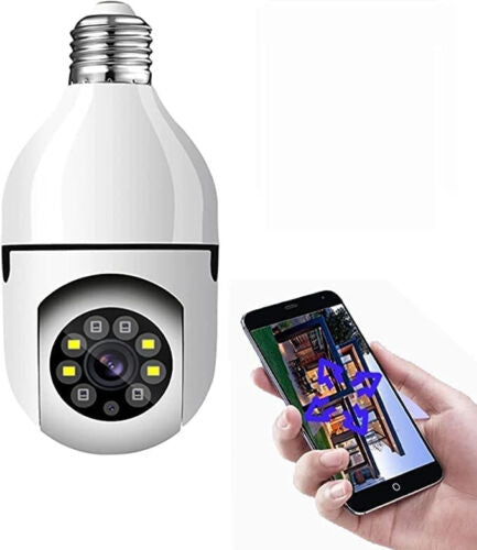 Telecamera Ip Cam Ptz 2Mp Attacco E27 Ptz Wireless Wifi 4X Digital Zoom + Audio
