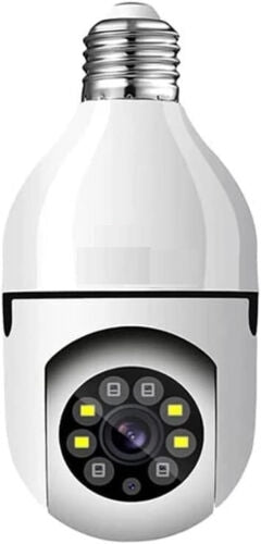 Telecamera Ip Cam Ptz 2Mp Attacco E27 Ptz Wireless Wifi 4X Digital Zoom + Audio