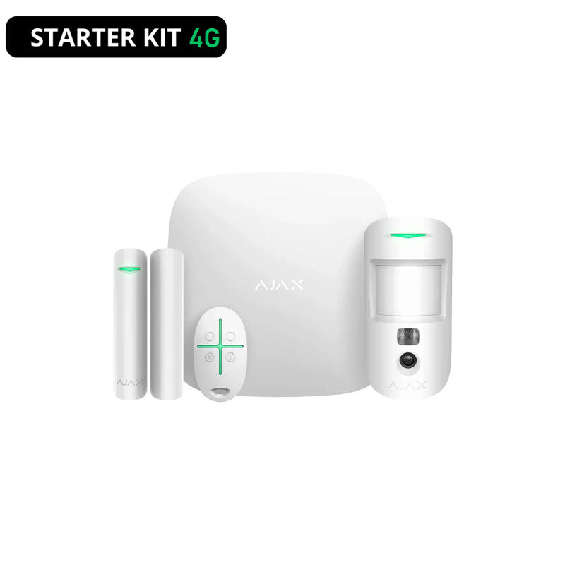 AJAX WIRELESS ALARM KIT BURGLAR ALARM AJ-STARTERKIT-CAM-W WITH 4G APP