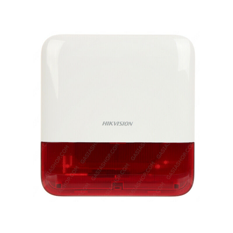Hikvision AXPRO DS-PS1-E-WE Sirena allarme senza fili Wireless 868MHz 110dB indicatore LED Arancione da esterno IP65