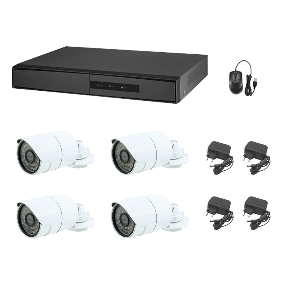 Kit Telecamere Videosorveglianza Ahd 5 Mpx Cloud Dvr Ibrido P2P