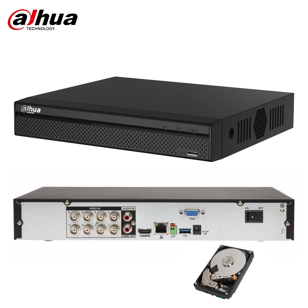 Dahua Dvr 8 Canali Xvr5108Hs-4Kl-X 8 Mpx Ultra Hd 4K 5In1 P2P Hd 2 Tb