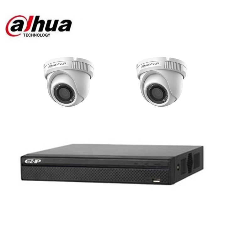 Kit Videosorveglianza Dome Poe Ip 2 Telecamere Dahua 2 Mpx