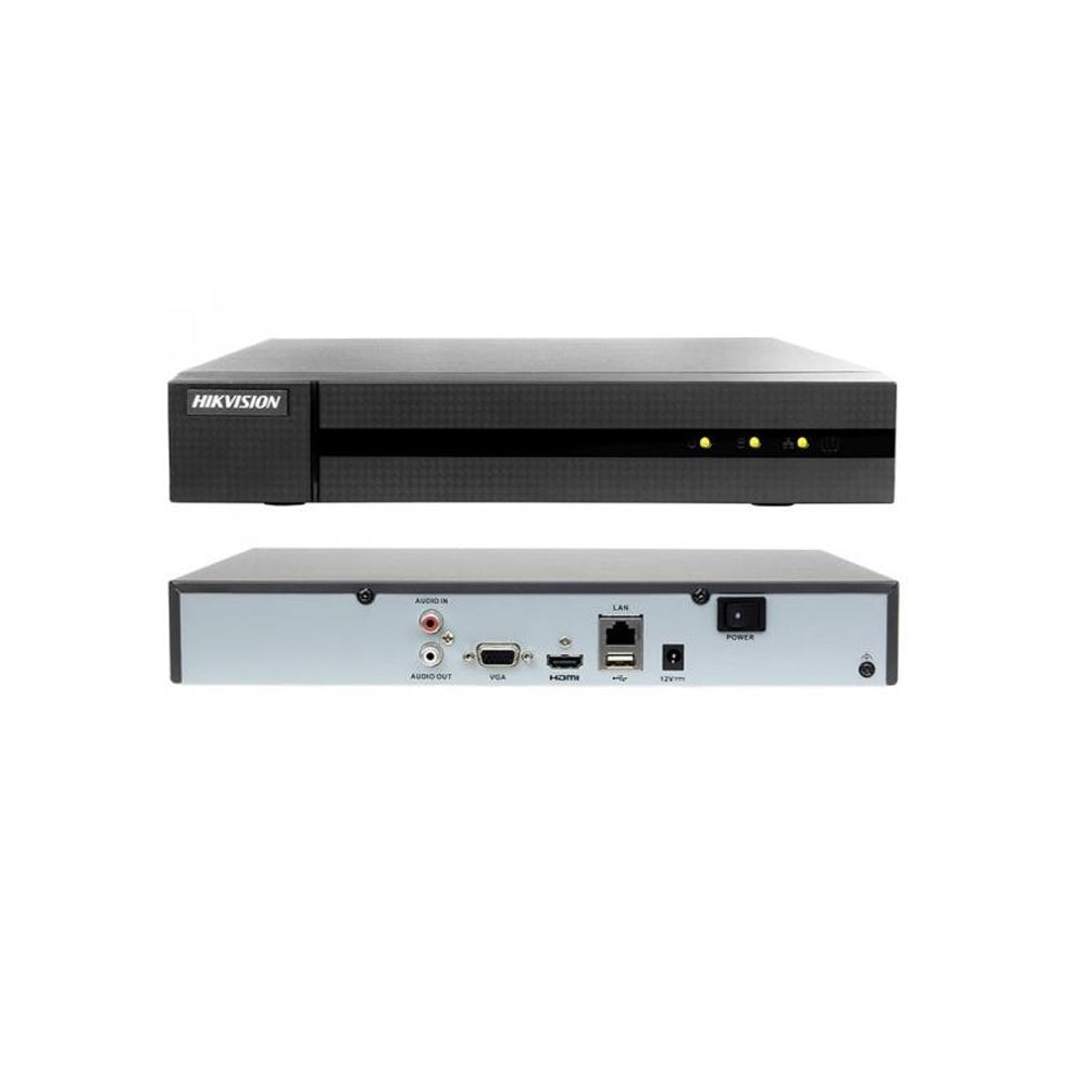 NVR 8 Channels Hikvision IP Onvif 8 Mpx H265+ 4K P2P Hwn-4108Mh Ai 320 Gb
