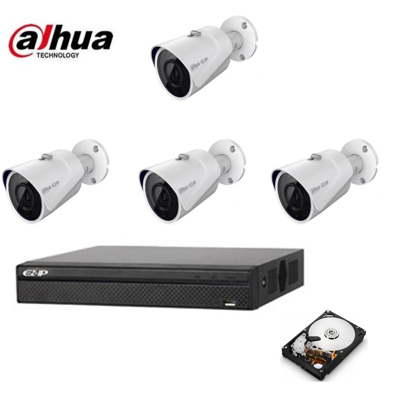 Kit Videosorveglianza Ip 4 Telecamere Dahua 4 Mpx Hd 2Tb