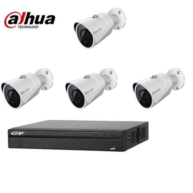 Kit Videosorveglianza Poe Ip 4 Telecamere Dahua 2 Mpx