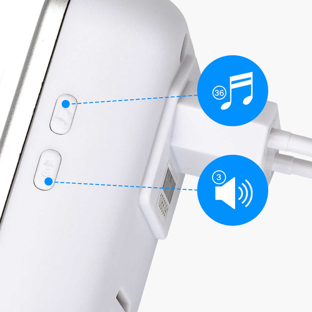 CAMPANELLO SENZA FILI WIRELESS DIGITALE IP44 PORTE CASA UFFICIO AIGOSTAR SILVER