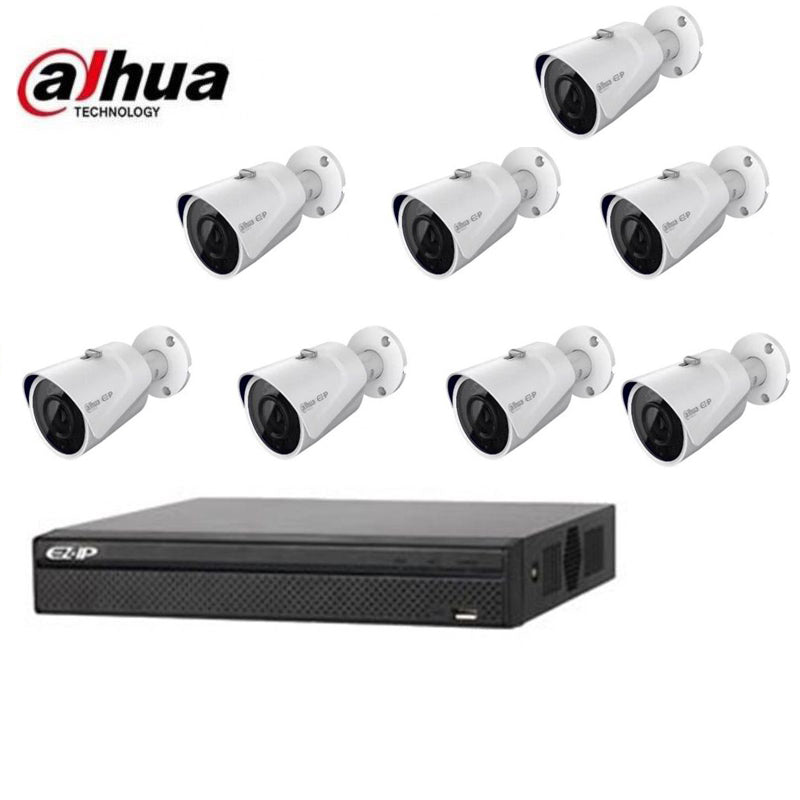 Kit Videosorveglianza Dahua Ip Onvif 8 Telecamere 4 Mpx P2P Cloud