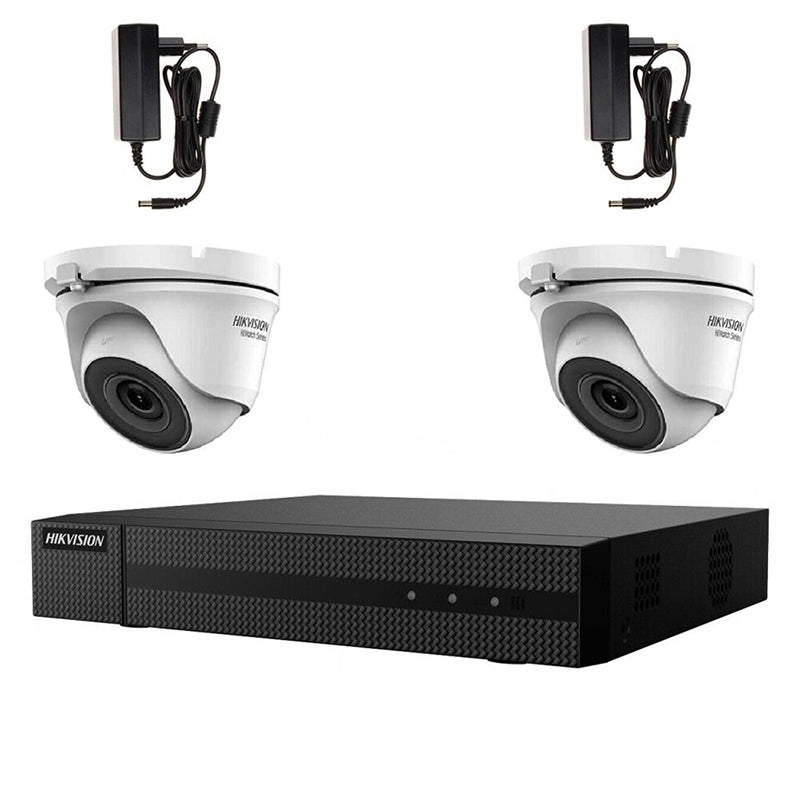 Kit Videosorveglianza Hikvision 2 Telecamere Dome Ahd 5 Mpx Dvr 4 Canali