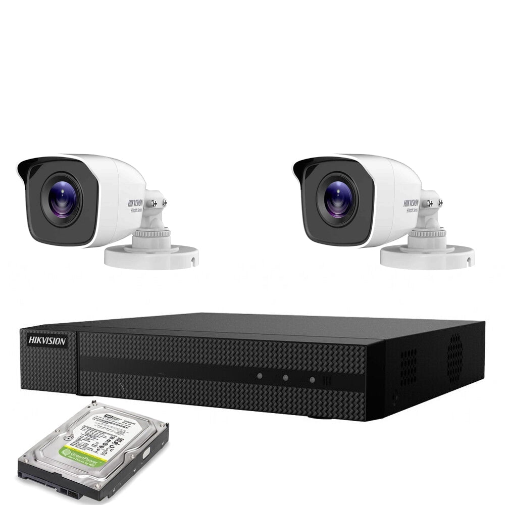 Kit Videosorveglianza 2 Telecamere 4 Mpx Ip Poe Hikvision Hd 1Tb