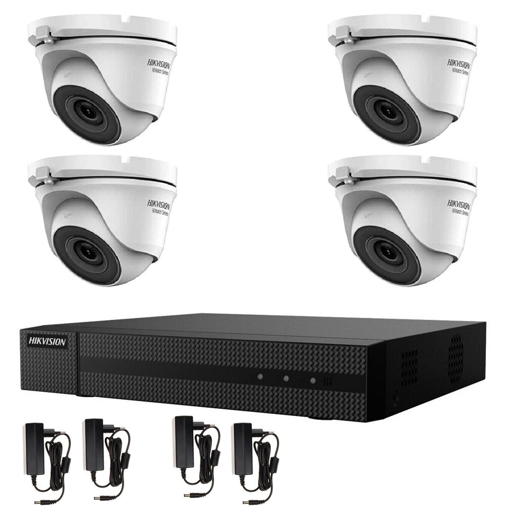 Kit Videosorveglianza Hikvision 4 Telecamere Dome 5 Mpx Dvr 4 Canali Ahd