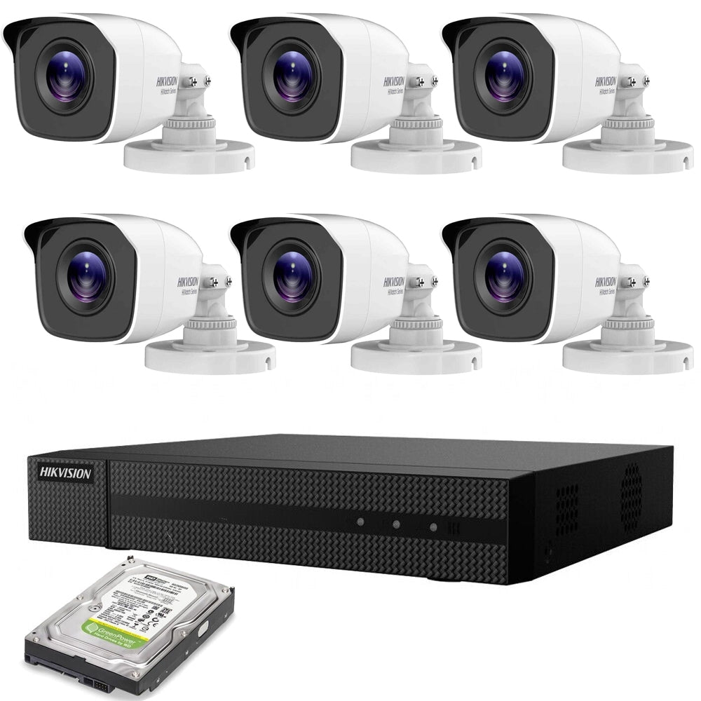 Kit Videosorveglianza 6 Telecamere Hikvision 5 Mpx Hd 2Tb