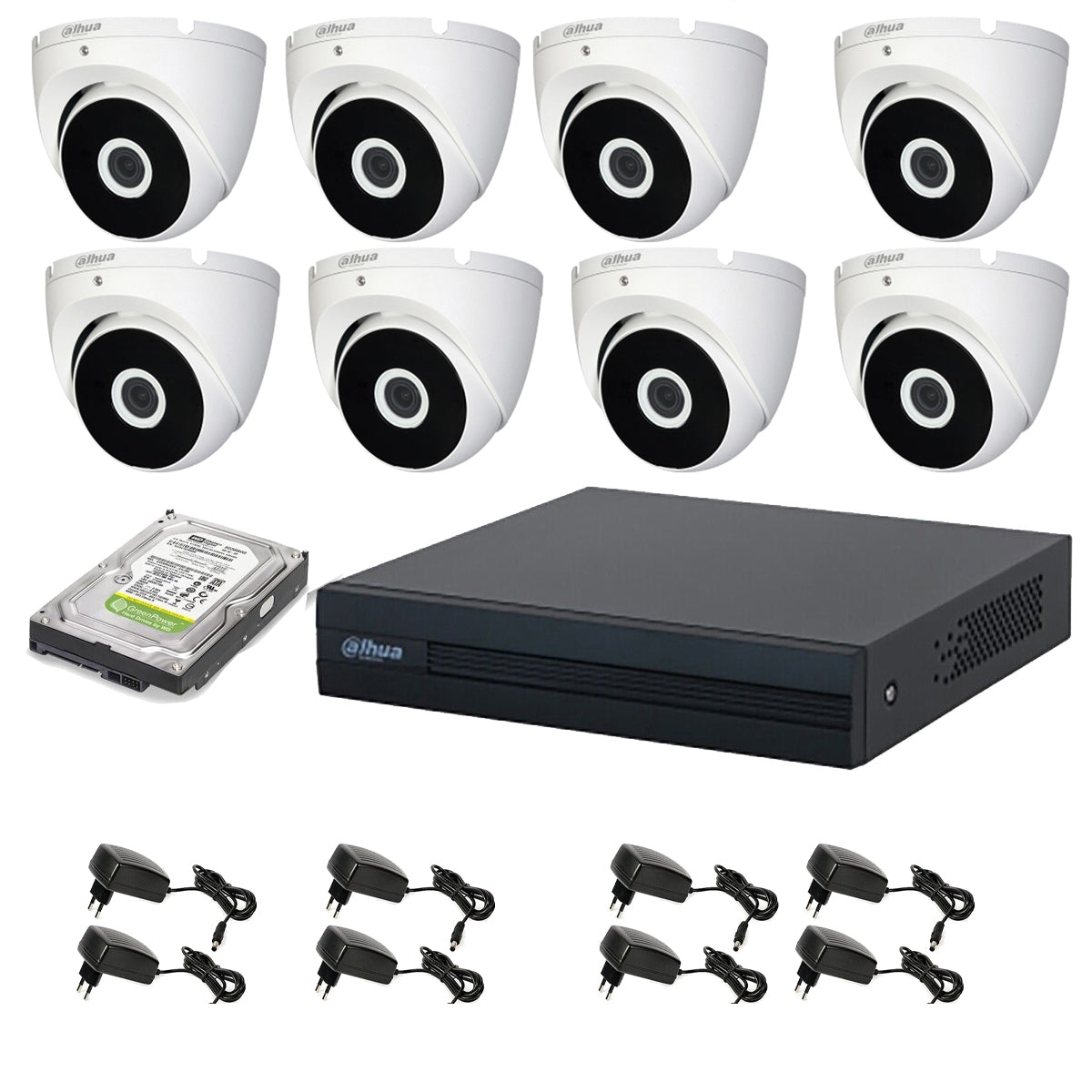 Kit Telecamere Dome Dahua 8 Telecamera 2 Mpx Hd 500Gb