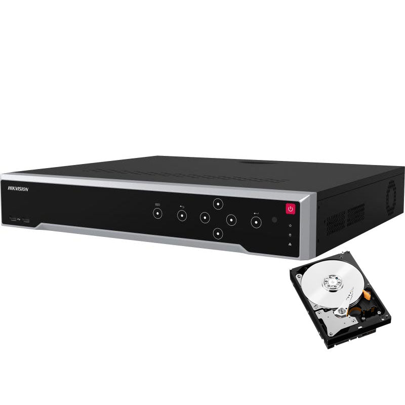 Nvr 32 Canali Ip Hikvision 4K Onvif H 265 Ds-7732Ni-K4 12Mpx Onvif Hd 500 Gb