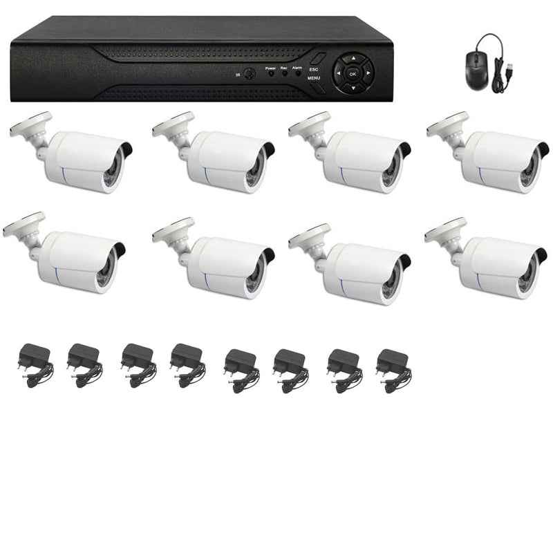 Kit Videosorveglianza Ahd 8 Telecamere 5 Mpx Dvr 16 Ch