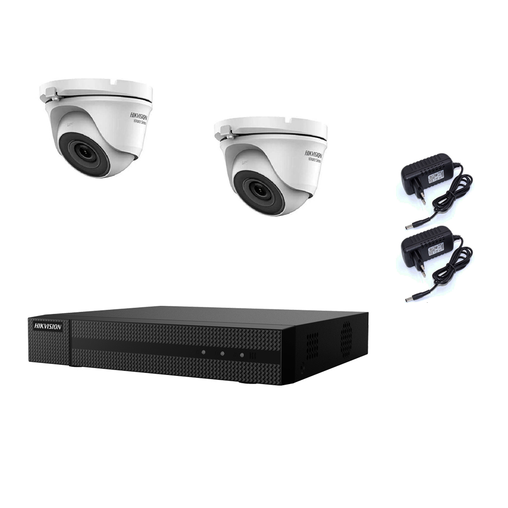 Kit Videosorveglianza Hikvision Dvr 4 Canali 2 Telecamere 2 Mpx