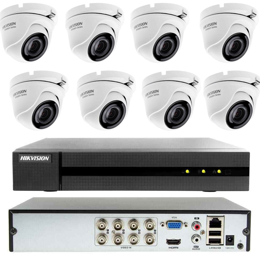 Kit Telecamere Hikvision Dome 8 Telecamere 4Mp Ahd Hd 1 Tb