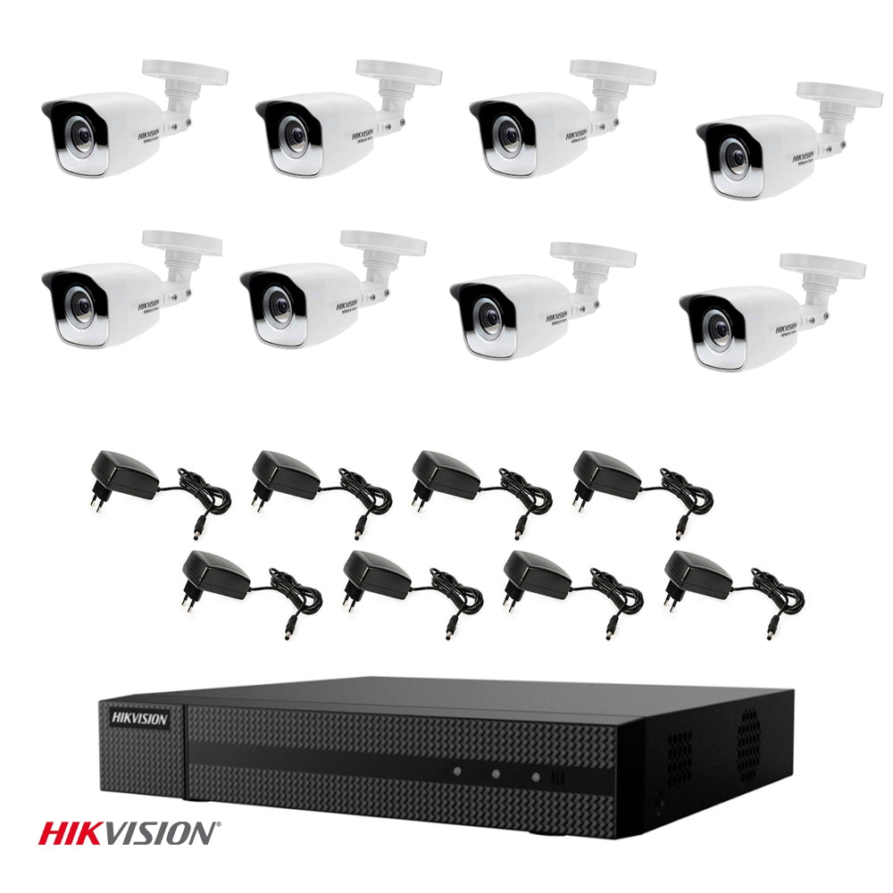 Kit Videosorveglianza Hikvision  8 Telecamere Da Esterno 1 Mpx