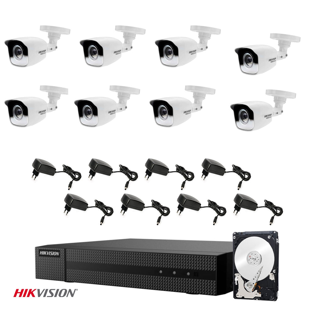 Kit Telecamere Hikvision Ahd 8 Telecamere 1 Mpx Hd 2 Tb