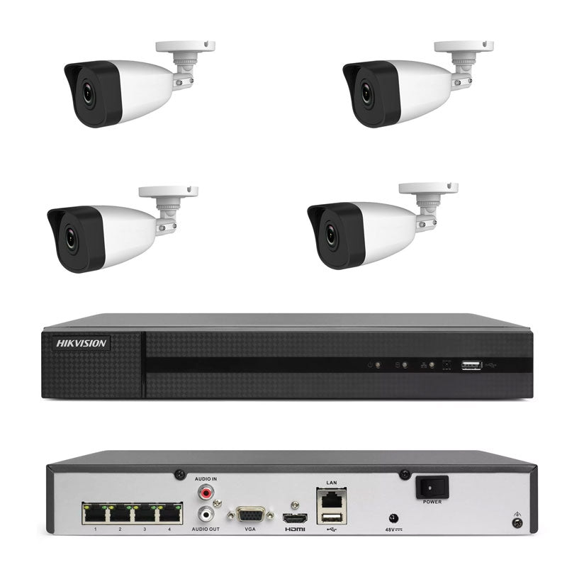 Kit Videosorveglianza Poe 4 Canali Nvr 2 Mpx H265 Cloud Ip Hikvision