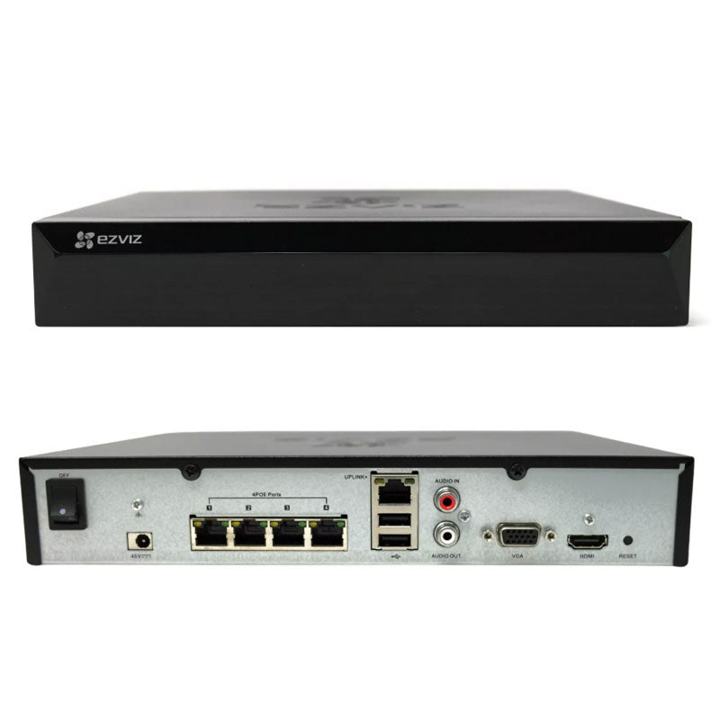 Nvr Ezviz Videoregistratore Di Rete 4 Canali Poe Con Supporto 8Tb Hdd Cs-X5S-4P