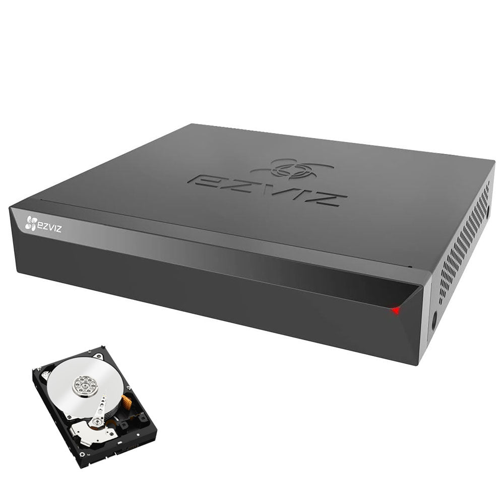Nvr Ezviz Videoregistratore Di Rete 4 Canali Poe Con Supporto 8Tb Hdd Hd 1 Tb