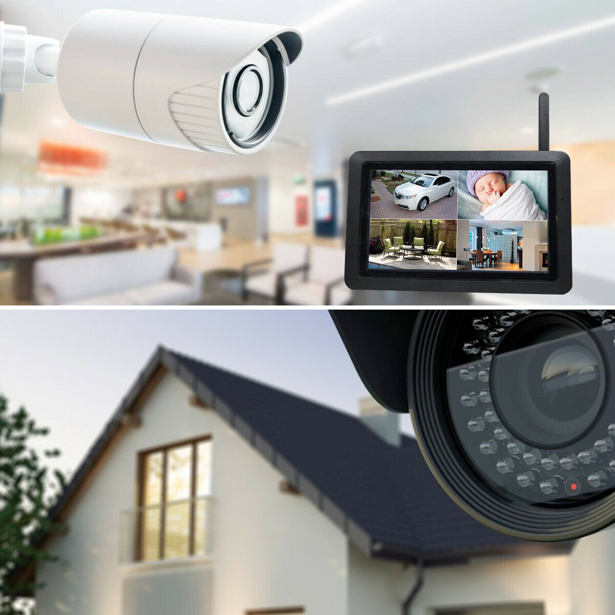 Kit Videosorveglianza 4 Telecamera Infrarossi + Dvr + Alimentatore + Cavi