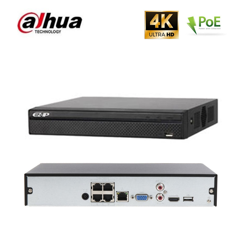 Kit Videosorveglianza Poe Ip 4 Telecamere Dahua 4 Mpx Hd 2 Tb